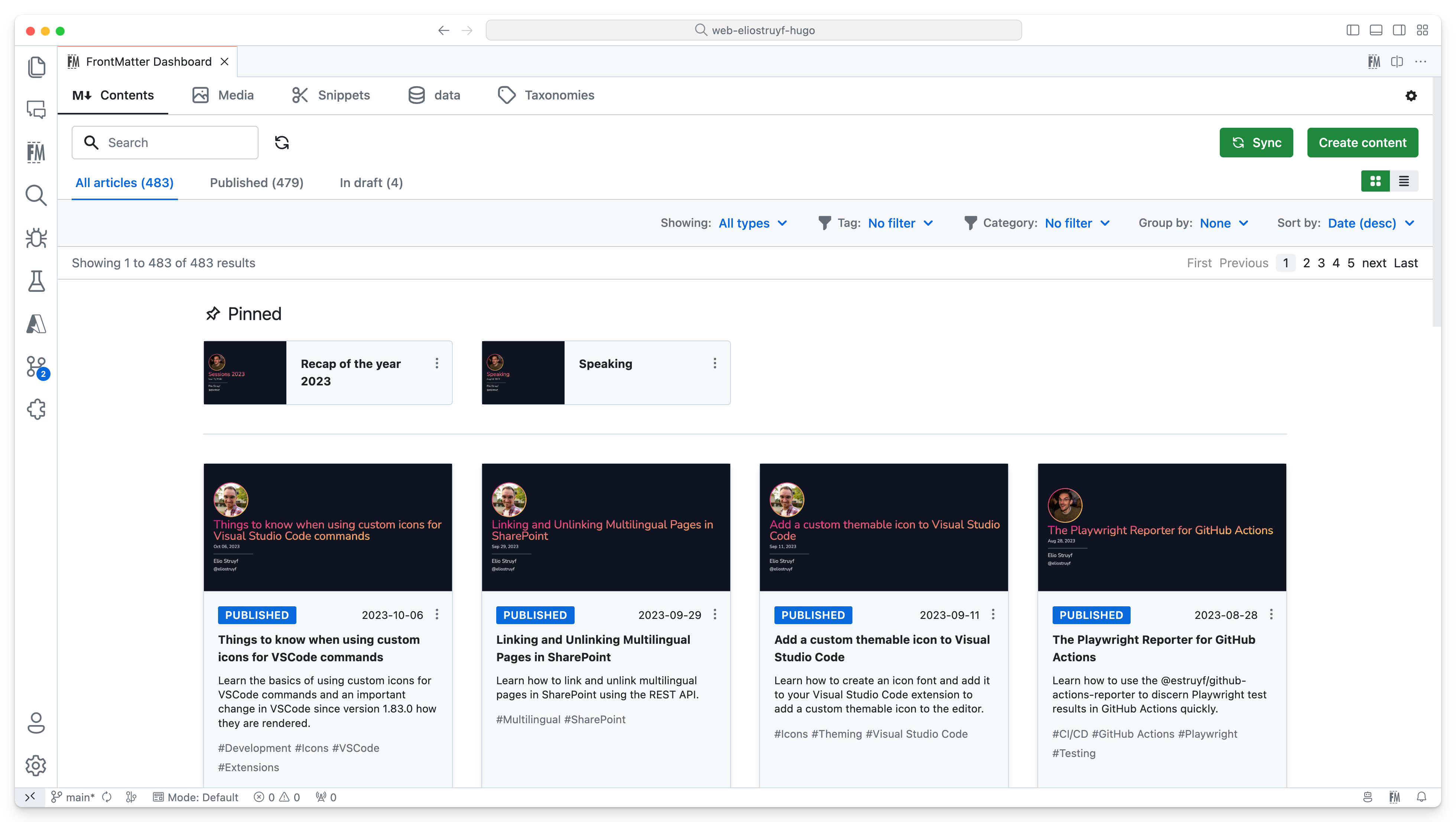 Pin content to your dashboard