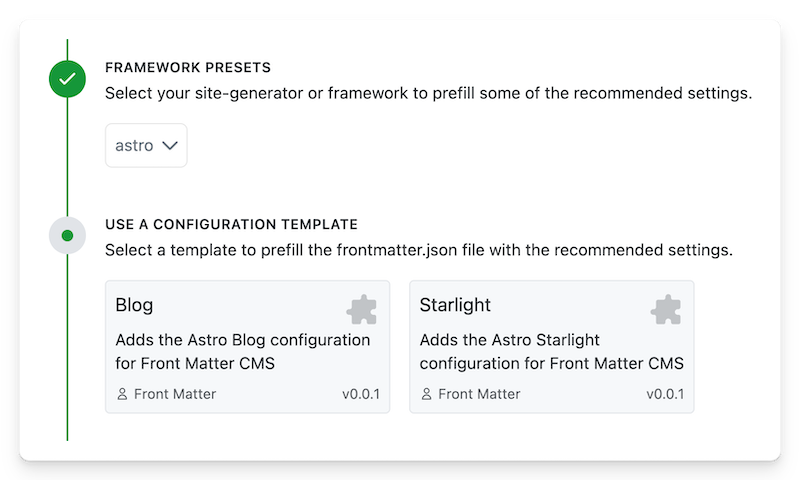 Front Matter CMS - Starter Templates